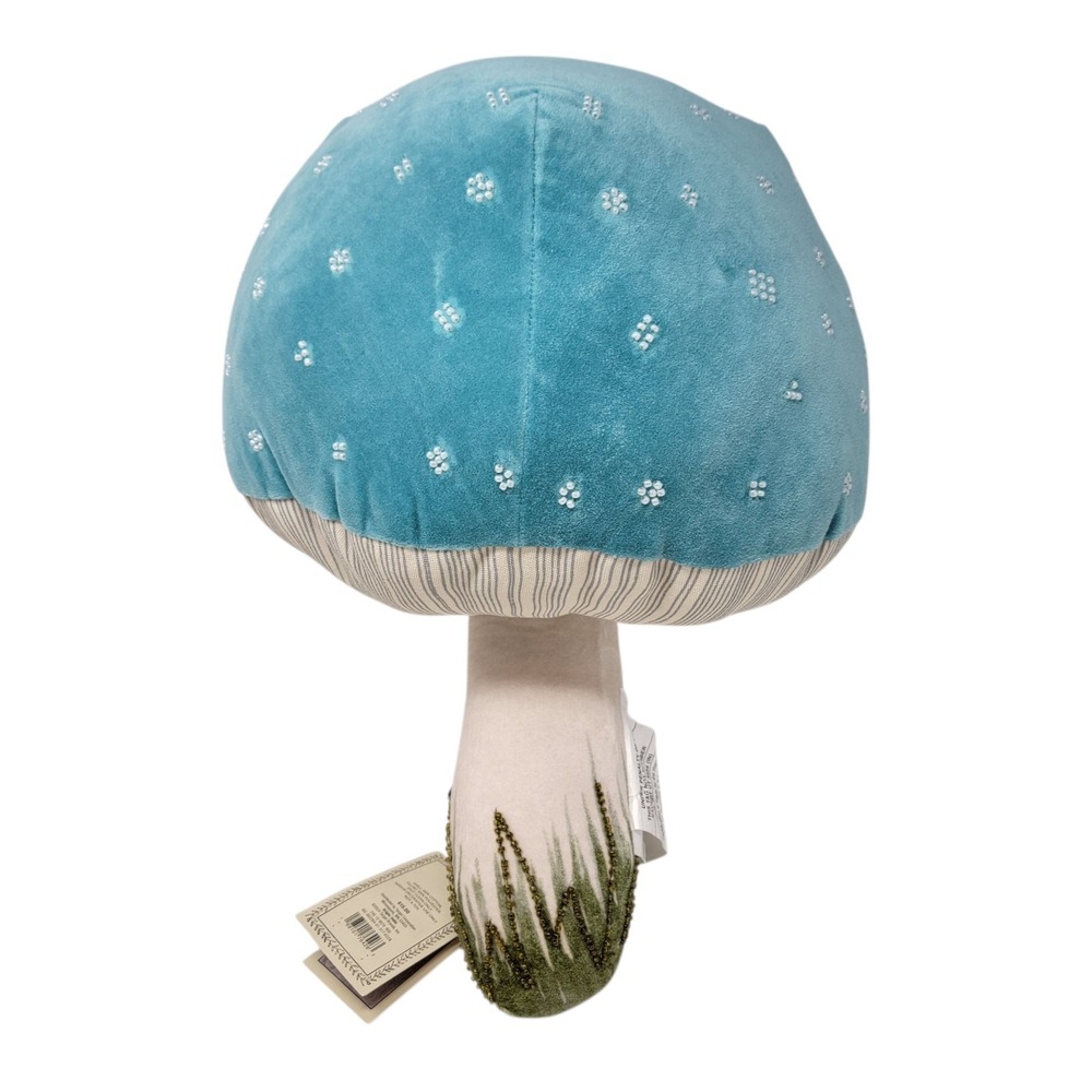 John Derian X Target 2024 Mushroom Pillow Blue Embellished Thanksgiving‎ New - Picture 5 of 9